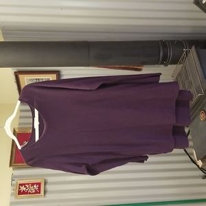 Joan Vass Studio XL Lightweight Cashmere blend Tunic Highlow hem sweater EUC